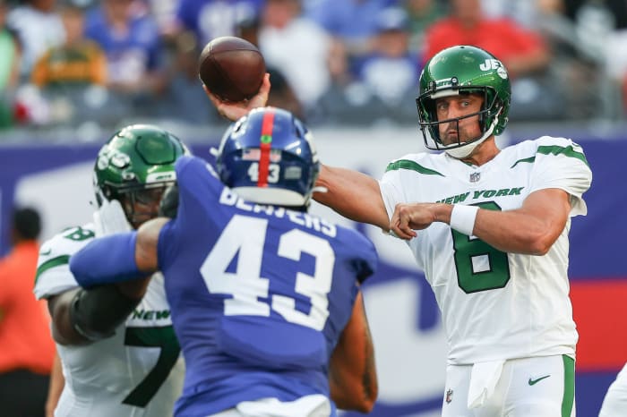 Former Packers quarterback Aaron Rodgers was traded to the Jets this offseason, another example of an NFL trading a superstar player.